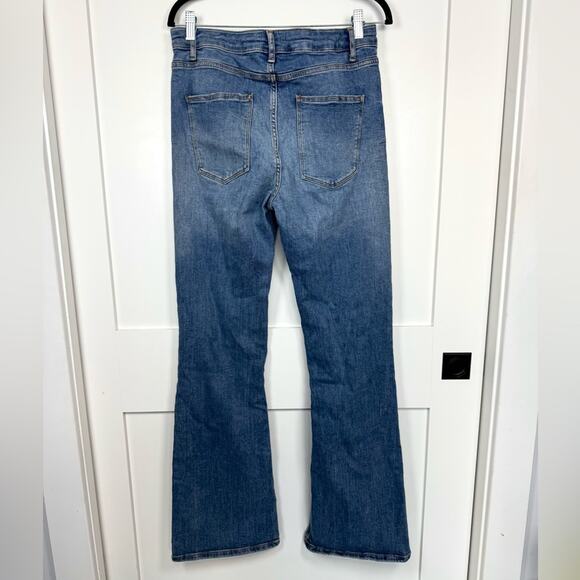 Zara Flare High Waisted Jeans Size 12 - Picture 6 of 10